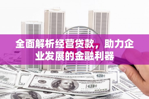 定州全面解析经营贷款，助力企业发展的金融利器