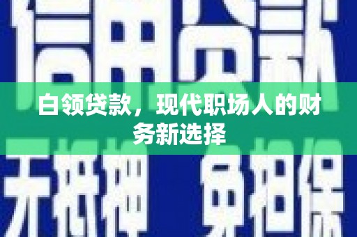 全南白领贷款，现代职场人的财务新选择