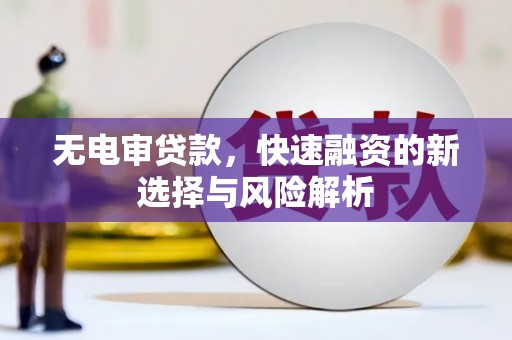 双清无电审贷款，快速融资的新选择与风险解析