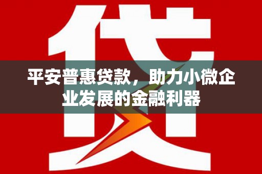 方山平安普惠贷款，助力小微企业发展的金融利器