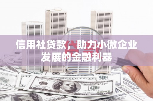 嘉黎信用社贷款，助力小微企业发展的金融利器