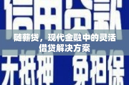 伊宁随薪贷，现代金融中的灵活借贷解决方案