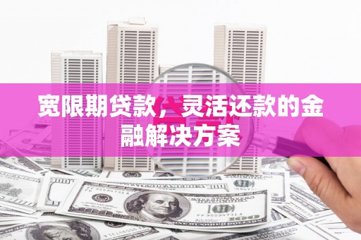 南充宽限期贷款，灵活还款的金融解决方案