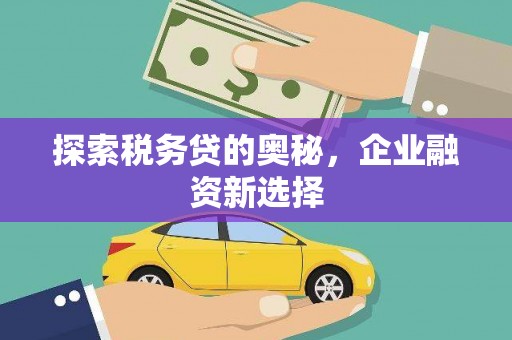 泾县探索税务贷的奥秘，企业融资新选择
