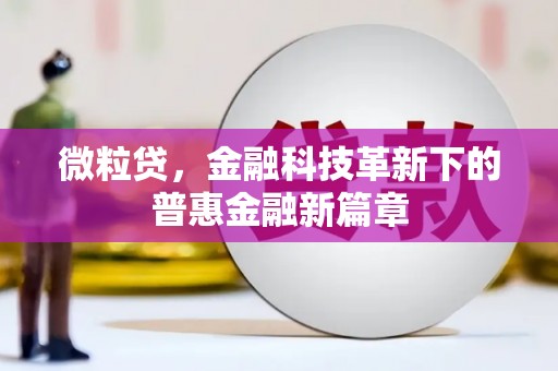 横沥微粒贷，金融科技革新下的普惠金融新篇章